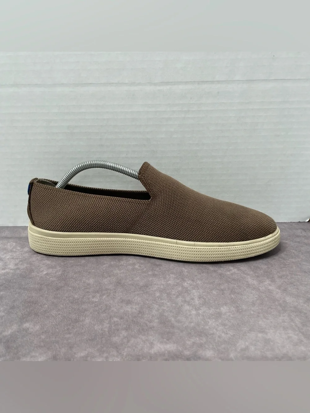 Rothy's The Original Slip On Sneaker Mens Size 10.5 Brown Knit Shoe Casual
